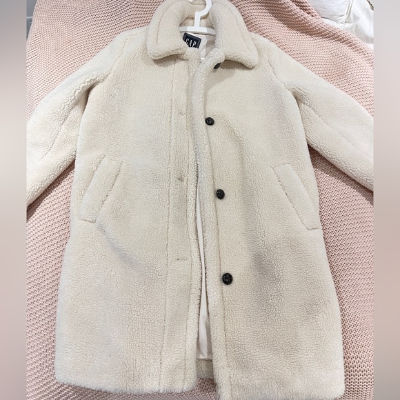 GAP LONG SHERPA JACKET - Picture 1 of 2